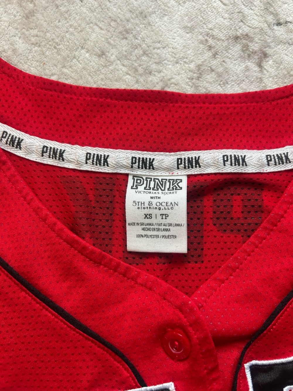 REDS Red & Black Baseball Jersey - Picture 3 of 7